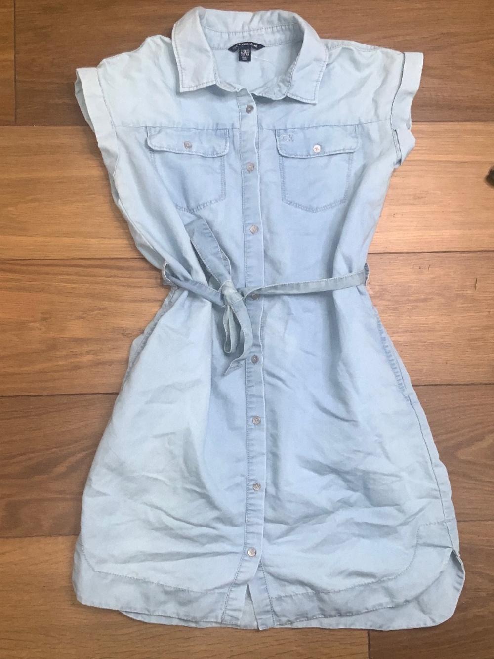 Calvin Klein Jeans Chambray Dress With Removable Belt